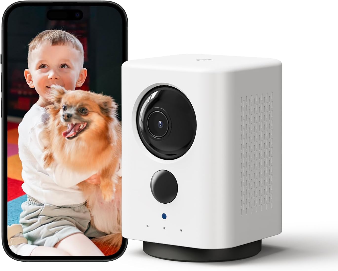 Wireless Indoor Camera: Battery Powered Pet/Dog Monitor with Phone App, 360° Pan/Tilt, Smart Detection, No Wiring Needed, 2K Live Video