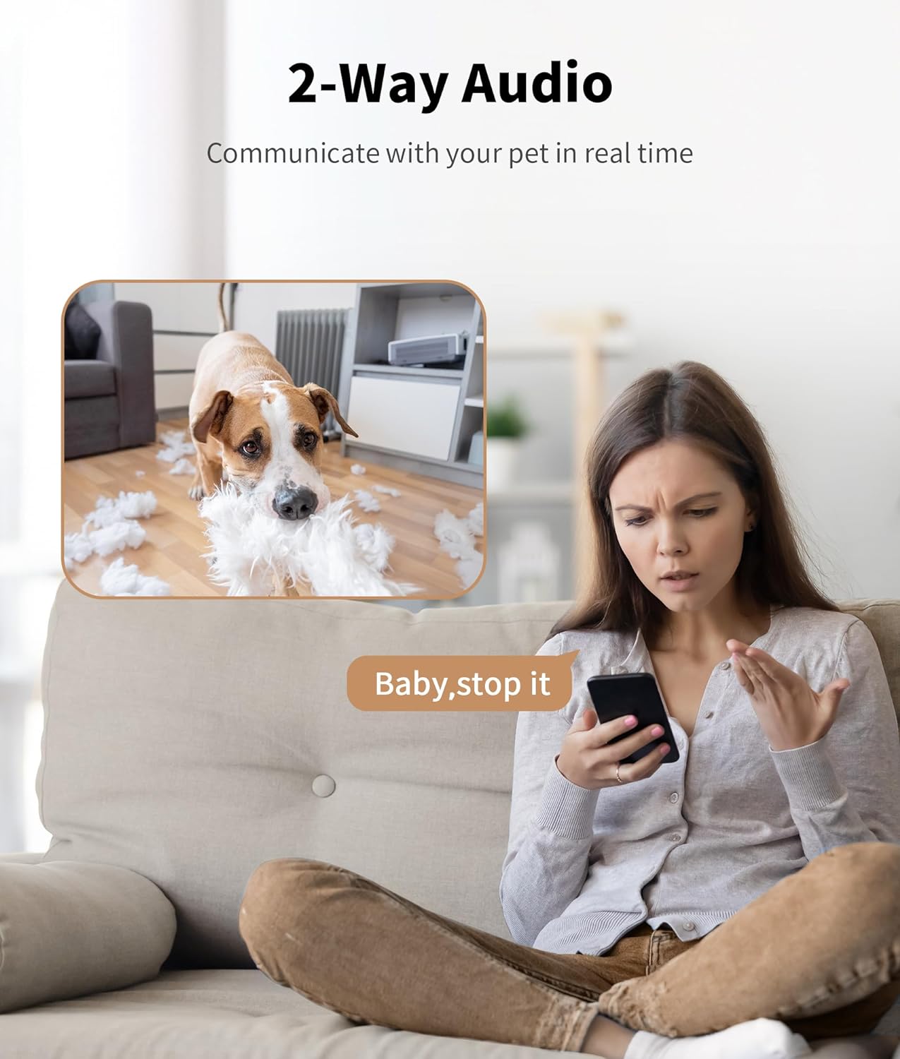 2K Pet Camera Treat Dispenser, 360°View Dog Camera with Phone App, 5G&2.4G WiFi 2-Way Talk Pet Cam Indoor for Cats Remote Treat Tossing,