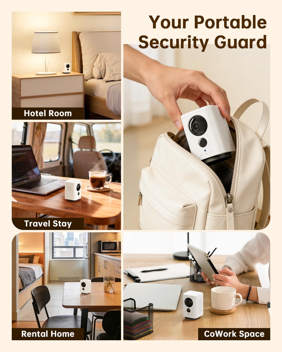 Wireless Indoor Camera: Battery Powered Pet/Dog Monitor with Phone App, 360° Pan/Tilt, Smart Detection, No Wiring Needed, 2K Live Video
